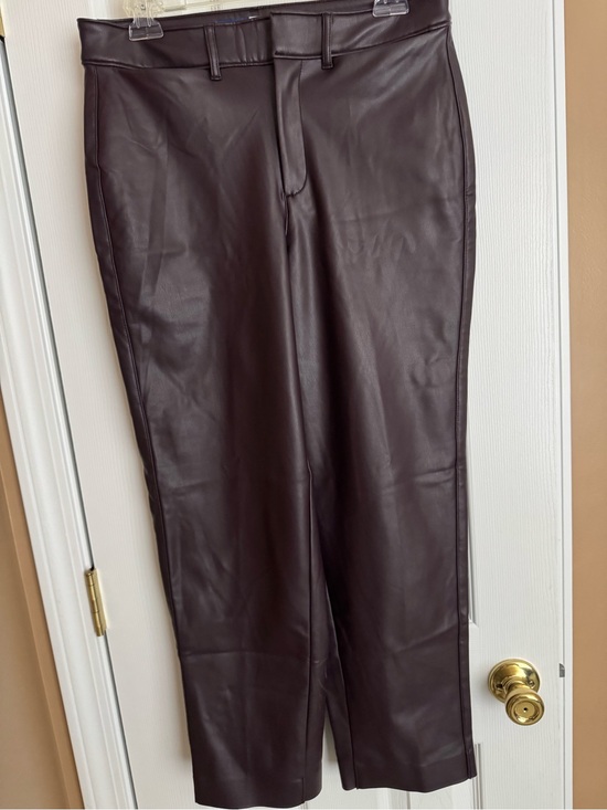Old Navy Pants - Old Navy purple Faux Leather Straight-Leg Pants